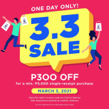 The SM Store – 3.3 Deal: Get ₱300 Off