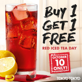 Tokyo Tokyo – Red Iced Tea Day: Buy 1 Get 1 Free