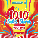 Watsons – 10.10 Sale: Up to 70% Off and Buy 1, Take 1 Offers
