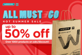 Watsons – All Must Go Hot Summer Sale: Get Up to 50% Off