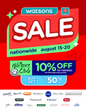 Watsons – August Nationwide Sale