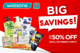Watsons – Big Savings Promo: Get Up to 50% Off