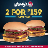 Wendy’s – Get 2 Bacon Cheeseburger Melt for ₱159 (Save ₱39)
