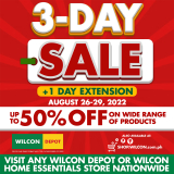 Wilcon Depot – August 3-Day Sale
