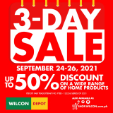 Wilcon Depot – 3-Day Sale: Get Up to 50% Off