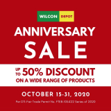 Wilcon Depot – Anniversary Sale: Up to 50% Discount