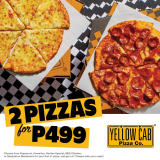 Yellow Cab – Get 2 Pizzas for ₱499