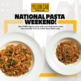Yellow Cab Pizza – National Pasta Weekend: FREE Regular Pasta with a Large Pasta Order