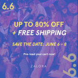 Zalora – 6.6 Deal: Get Up to 80% Off + FREE Shipping