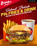 Zark’s Burgers P14 Fries and Drink Deal